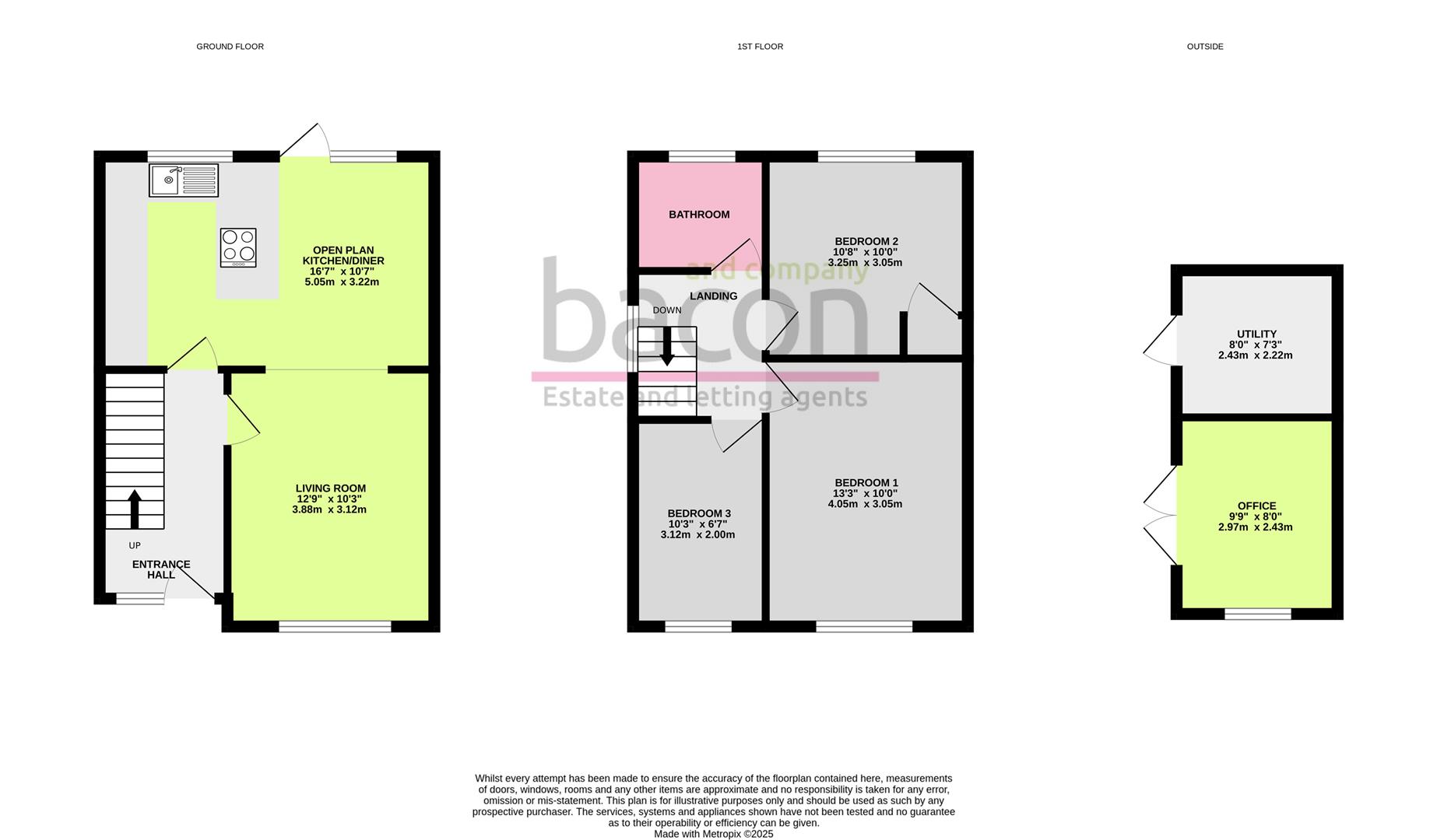 Floor Plan | House - Semi-Detached | Upton Road, Worthing, BN13 | Sold - Subject to Contract
